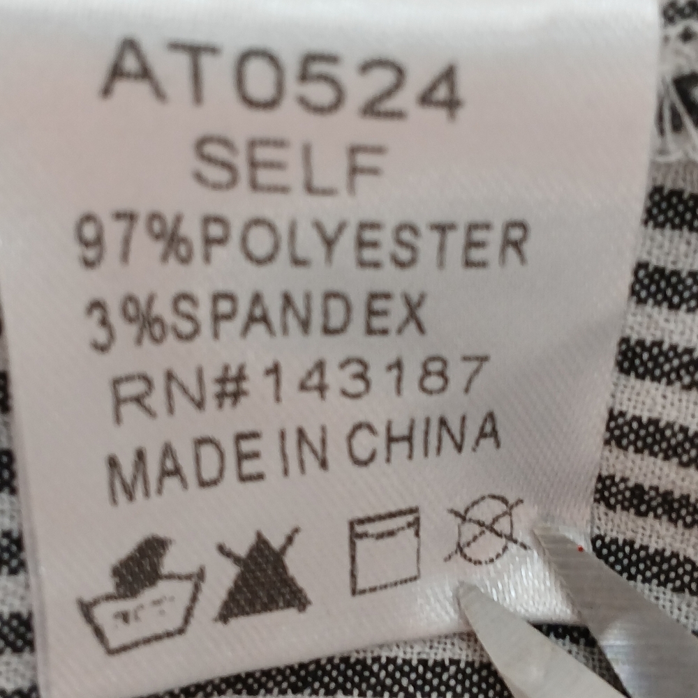 THURSDAYS and every other day" PinstripedStriped Black and White  Blouse SZ Med - Picture 15 of 16